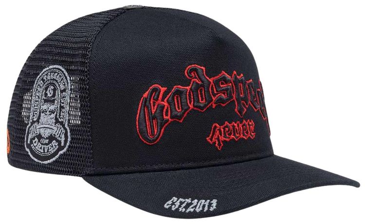 Godspeed Forever Trucker Hat BlackRed
