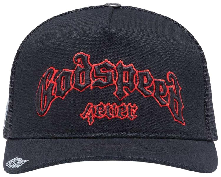 Godspeed Forever Trucker Hat BlackRed