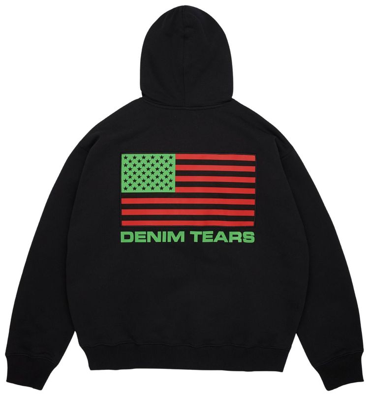 Denim Tears Pan African Zip Hoodie Black