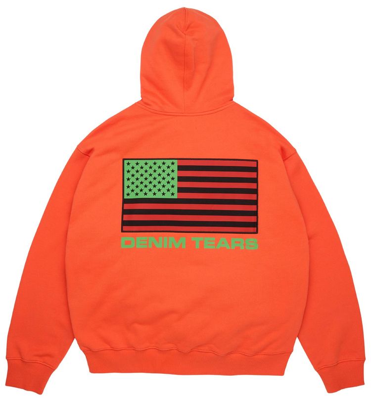 Denim Tears Pan African Zip Hoodie Orange