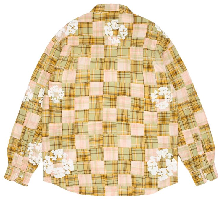 Denim Tears Cotton Wreath Long Sleeve Button Up Madras
