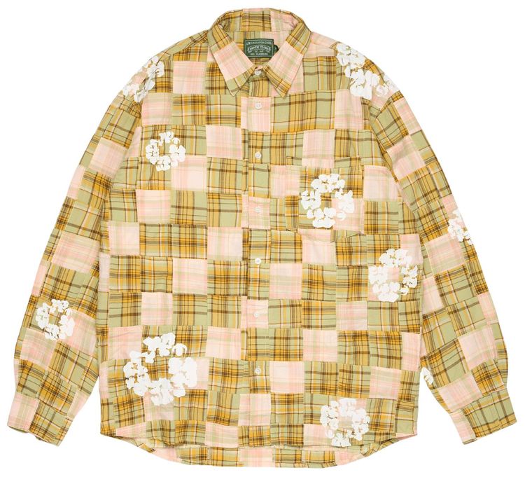 Denim Tears Cotton Wreath Long Sleeve Button Up Madras