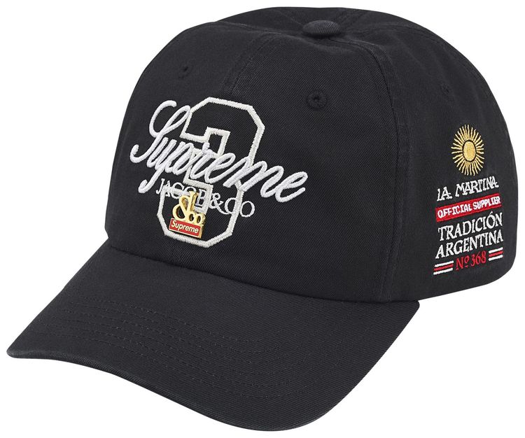 Supreme x La Martina x Jacob  Co 6 Panel Black