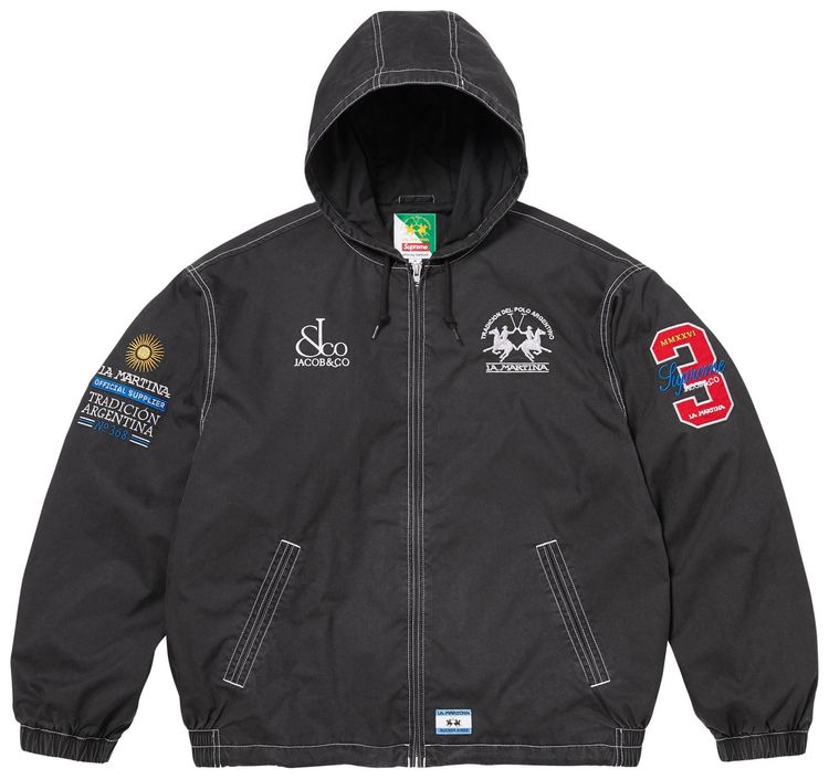 Supreme x La Martina x Jacob  Co Lightweight Hooded Jacket Black