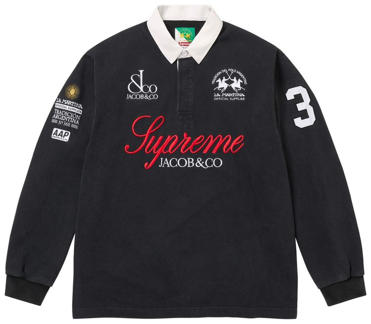 Supreme x La Martina x Jacob  Co Rugby Black