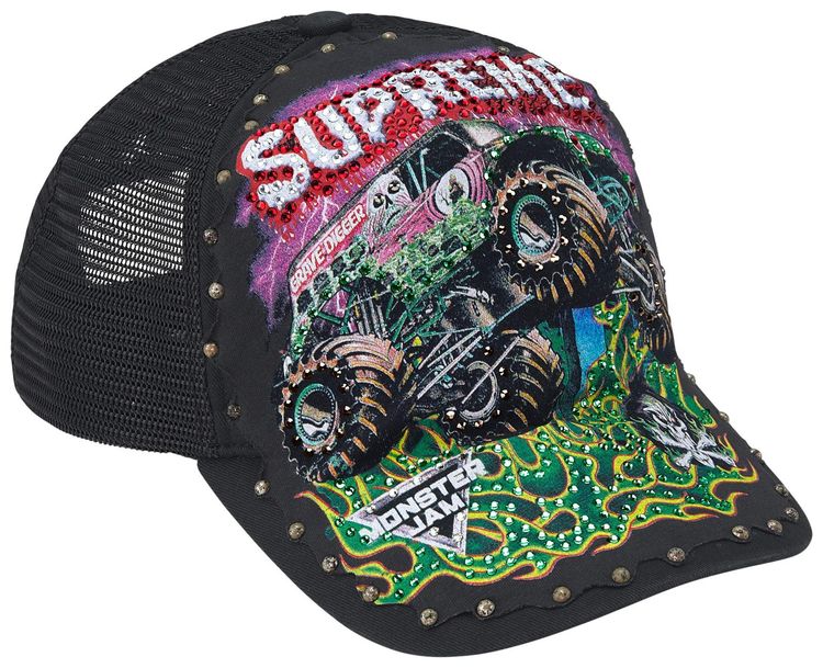 Supreme Monster Jam Grave Digger Mesh Back 5 Panel Black