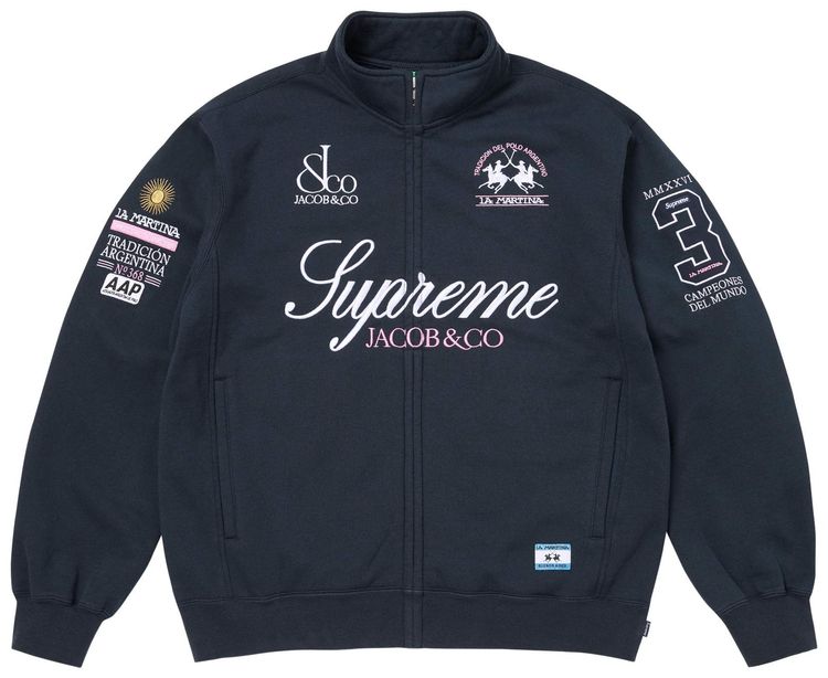Supreme x La Martina x Jacob  Co Zip Up Sweatshirt Navy