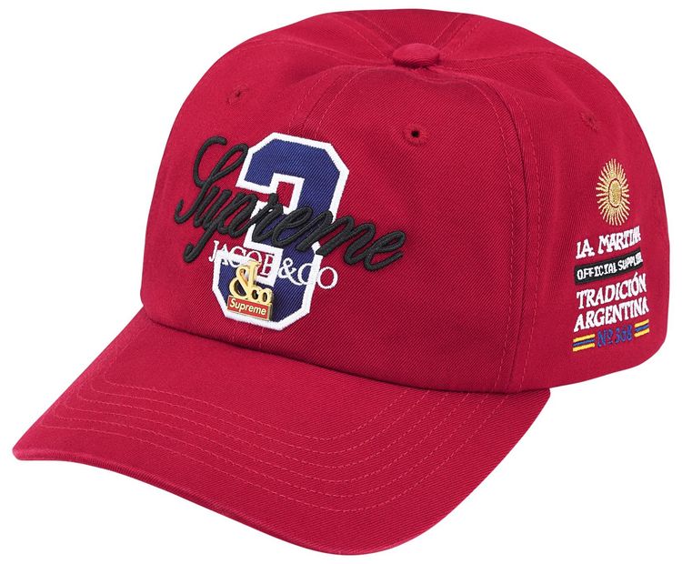 Supreme x La Martina x Jacob  Co 6 Panel Red