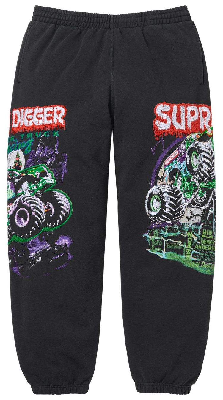 Supreme Monster Jam Grave Digger Sweatpant Black