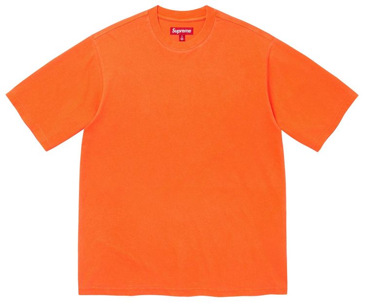 Supreme Rhinestone Script Short Sleeve Top Orange