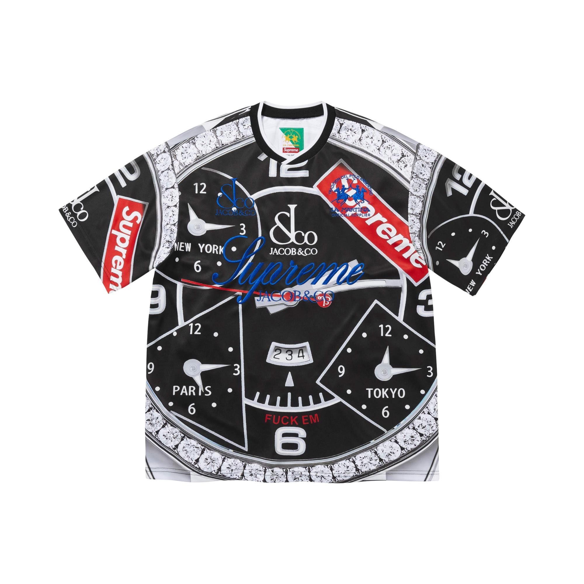 supremeシャツ Buy Supreme x La Martina x Jacob & Co Jersey 'Black' - SS26KN102