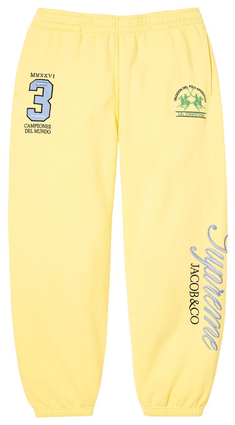 Supreme x La Martina x Jacob  Co Sweatpant Light Yellow
