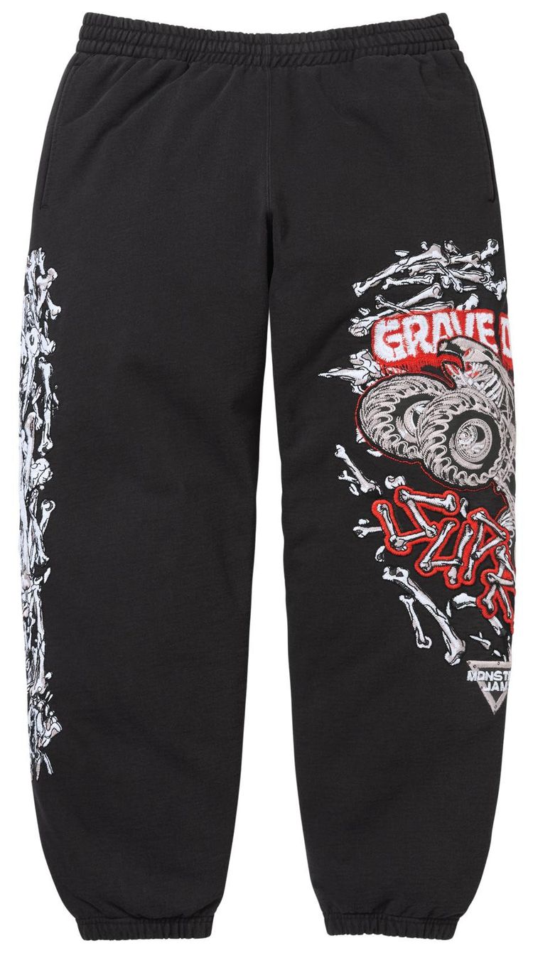 Supreme Monster Jam Grave Digger Bones Sweatpant Black