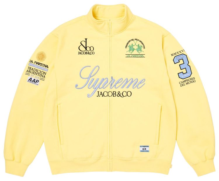 Supreme x La Martina x Jacob  Co Zip Up Sweatshirt Light Yellow