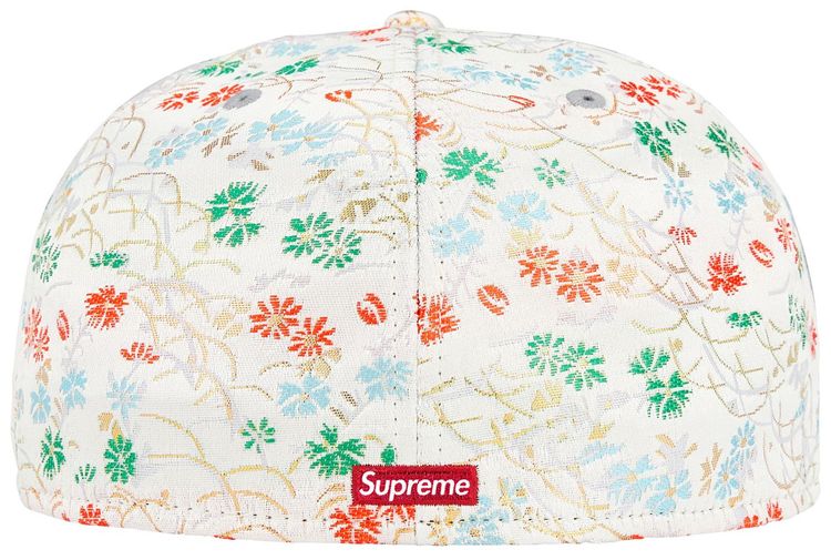 Supreme Floral Jacquard New Era White