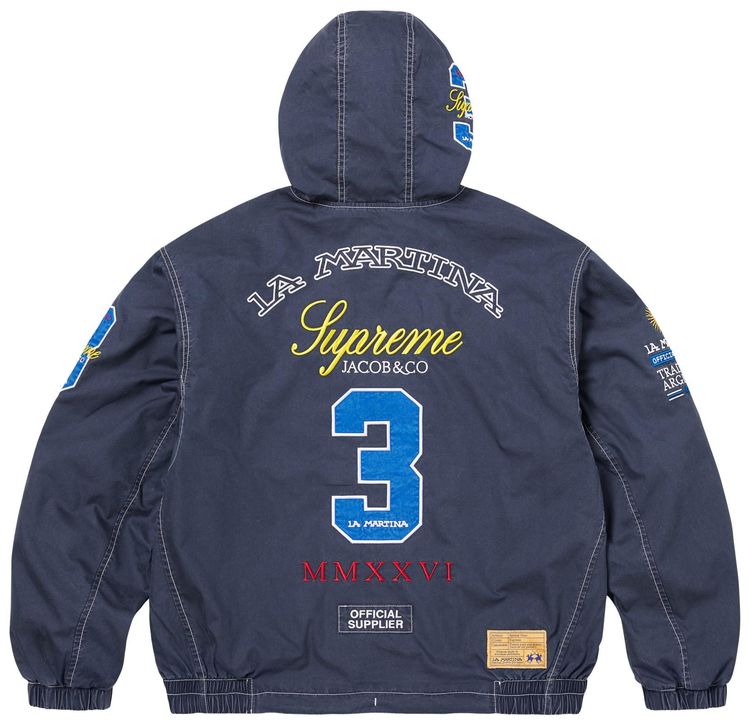 Supreme x La Martina x Jacob  Co Lightweight Hooded Jacket Navy