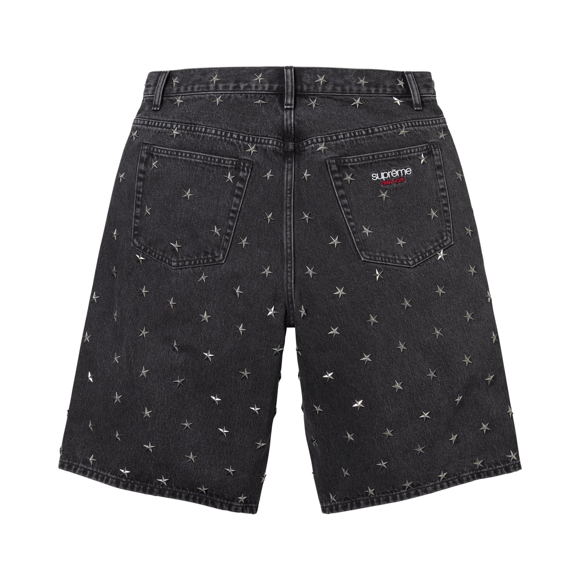 Buy Supreme Stars Studded Baggy Denim Short 'Black' - SS26SH59