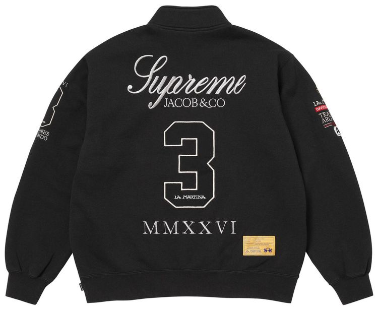 Supreme x La Martina x Jacob  Co Zip Up Sweatshirt Black