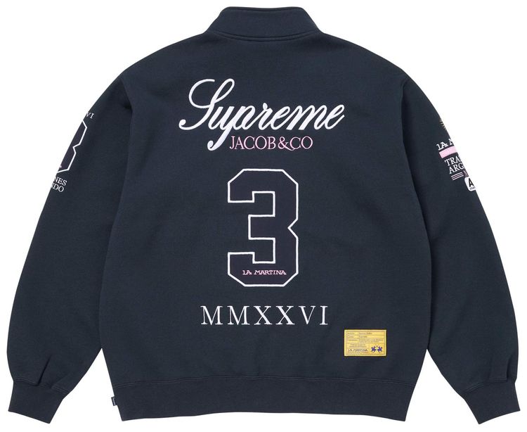 Supreme x La Martina x Jacob  Co Zip Up Sweatshirt Navy