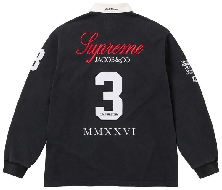Supreme x La Martina x Jacob  Co Rugby Black