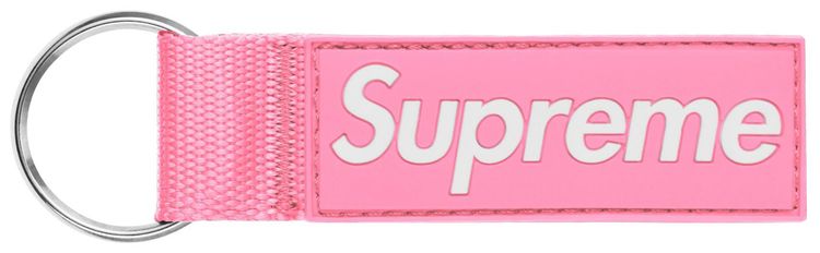 Supreme Webbing Keychain Pink