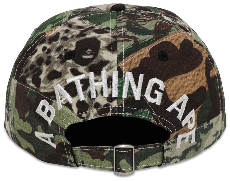 BAPE Camo Patchwork Panel Cap Green