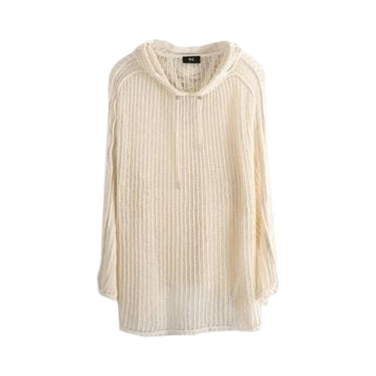 Thug Club Line Mesh Knit Hoodie White