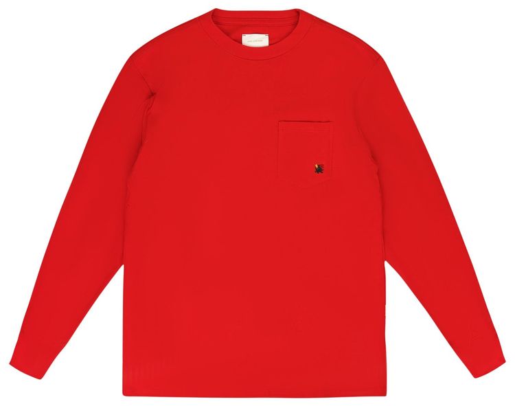 Aime Leon Dore Pocket Logo Long Sleeve T Shirt Red