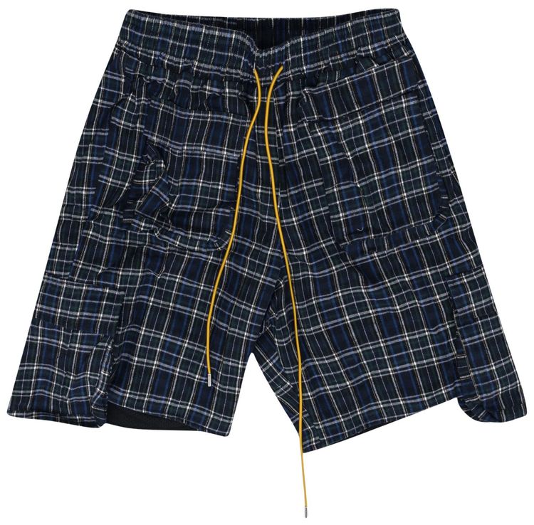 Rhude Plaid Shorts Blue