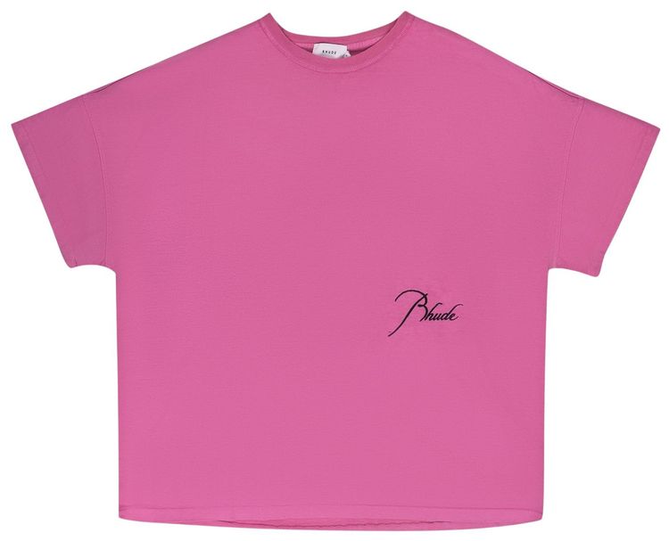 Rhude Long Sleeve Reverse T Shirt Pink