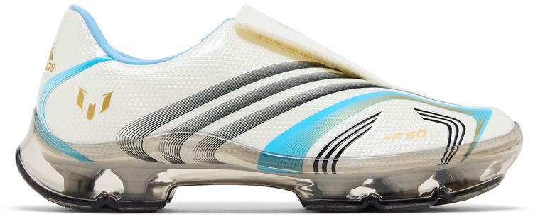Kith x Messi x adidas Wmns F50 Inframe Off White Clear Blue Gold