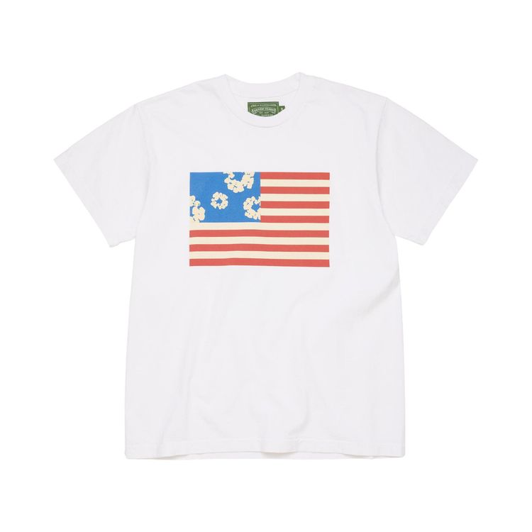 Denim Tears Wreath Flag Tee White