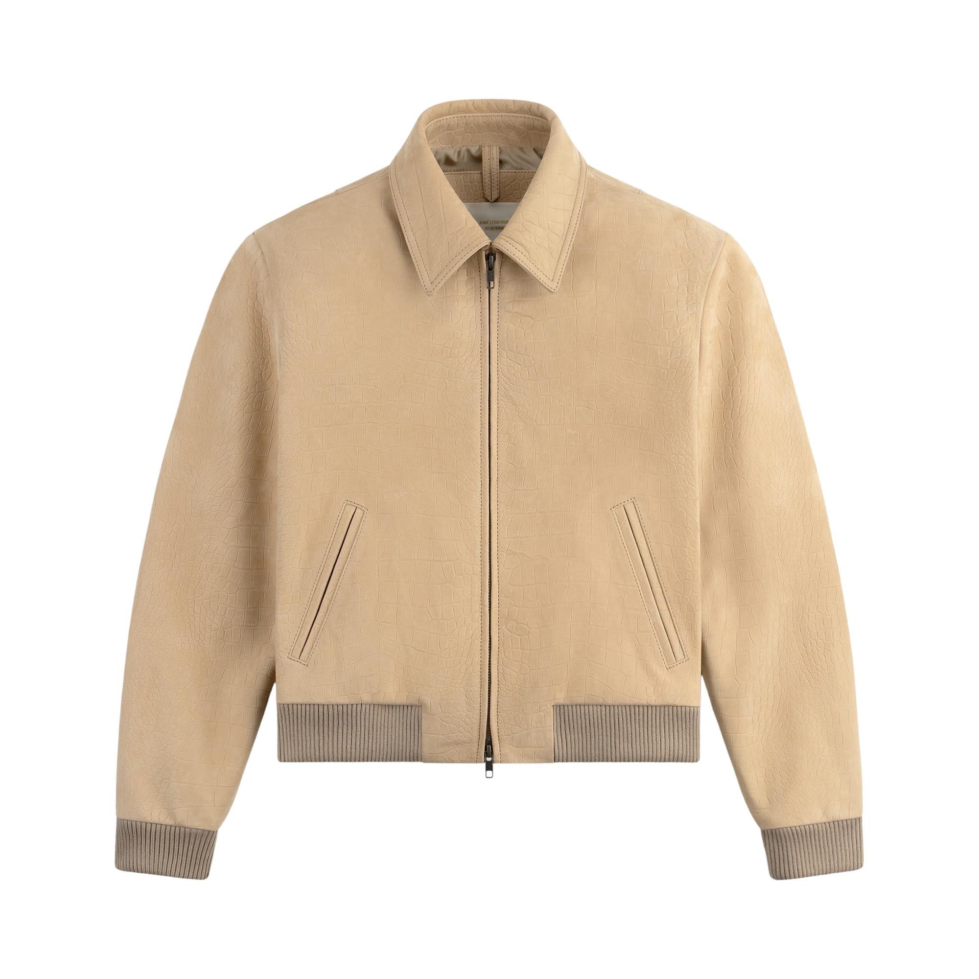 Buy Aimé Leon Dore Croc-Embossed Nubuck Bomber Jacket 'Sand