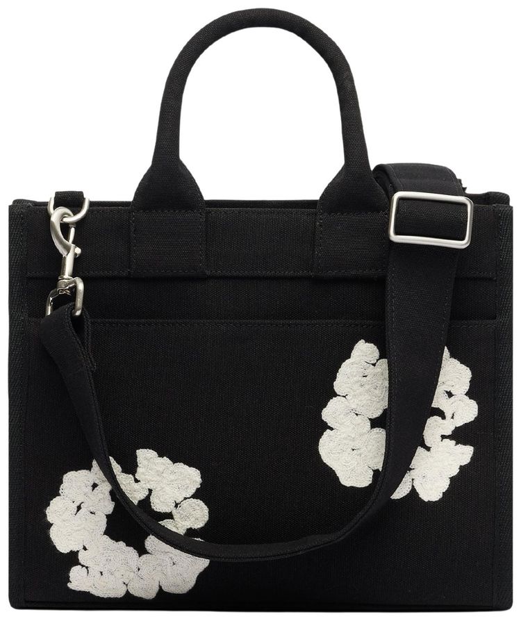 Denim Tears Cotton Wreath Canvas Tote Bag Small BlackWhite
