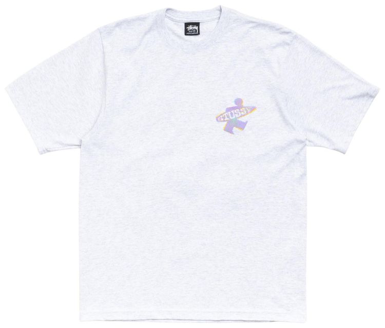 Stussy Dot Surf Puff Print Tee Ash Heather