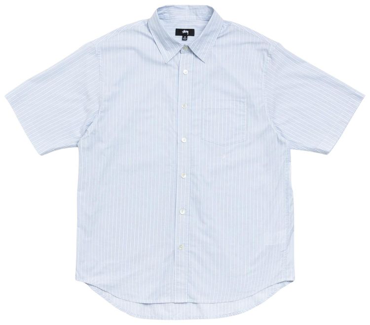 Stussy Standard Short Sleeve Shirt Blue Stripe