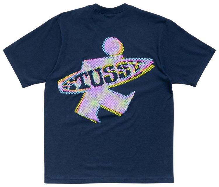 Stussy Dot Surf Puff Print Tee Navy