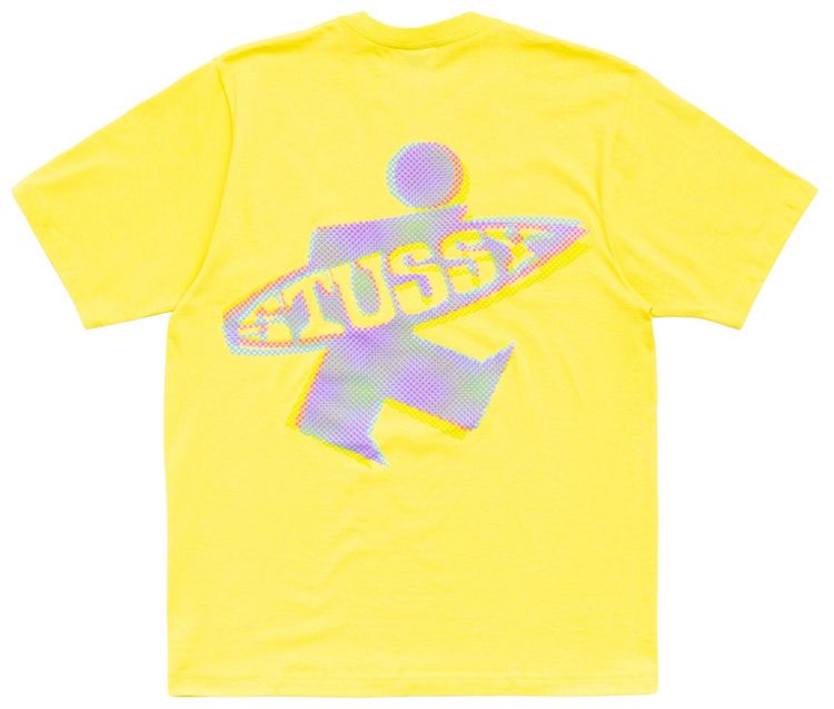Stussy Dot Surf Puff Print Tee Lemon