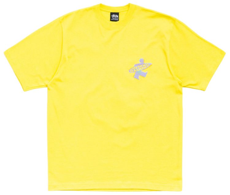 Stussy Dot Surf Puff Print Tee Lemon