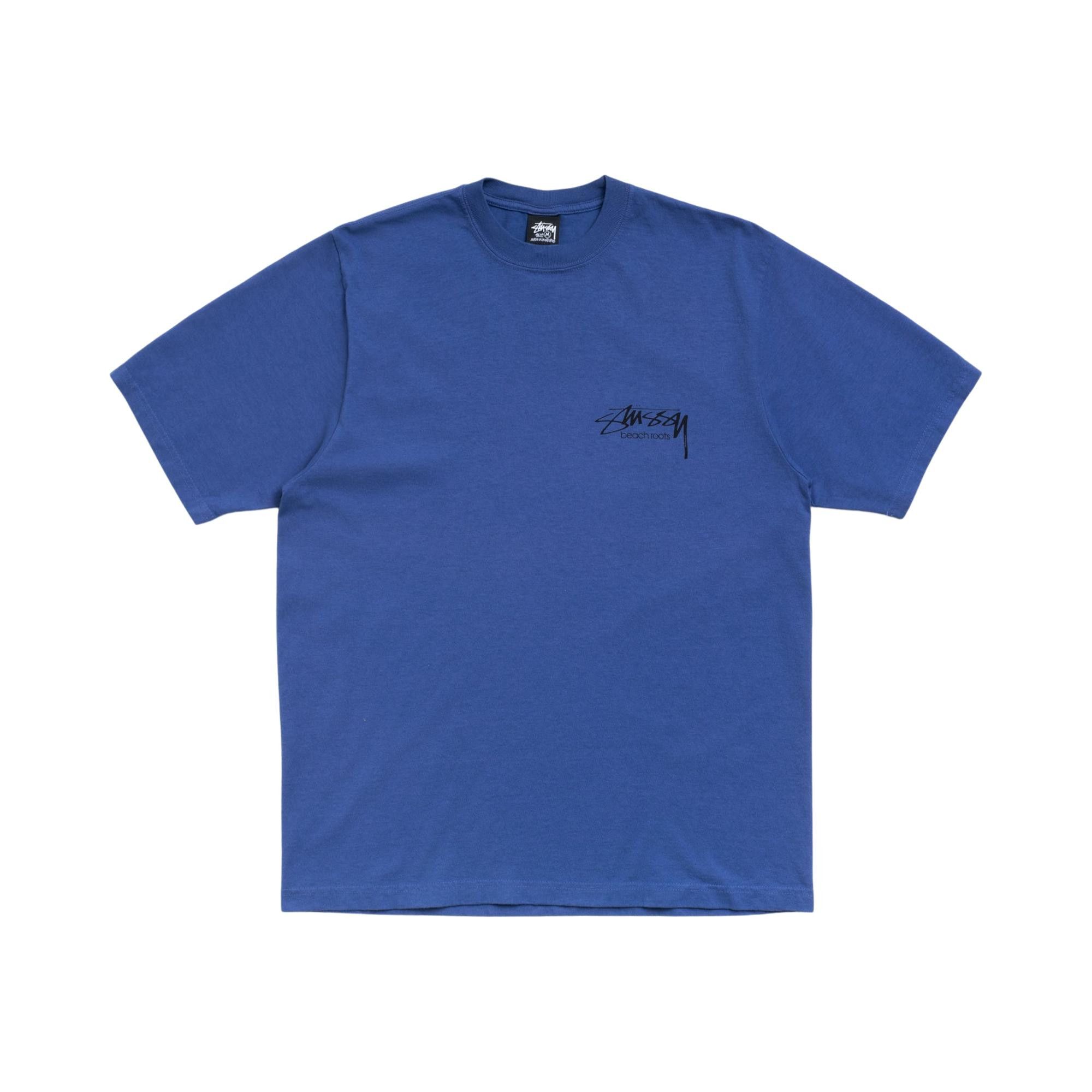 Buy Stussy Beach Roots Tee Pigment Dyed 'Indigo' - 1905198 INDI | GOAT