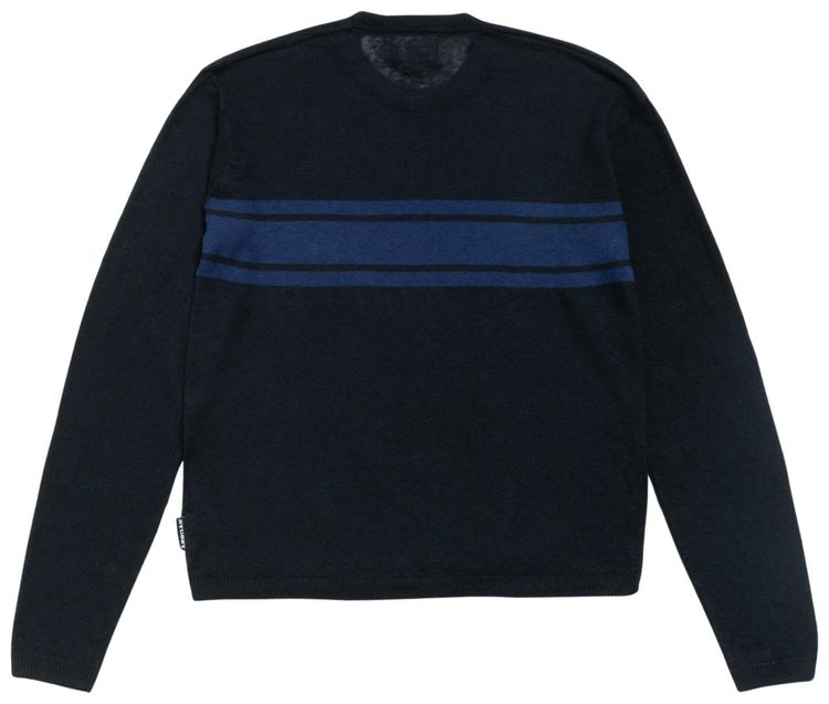Stussy Lightweight Striped Sweater Black