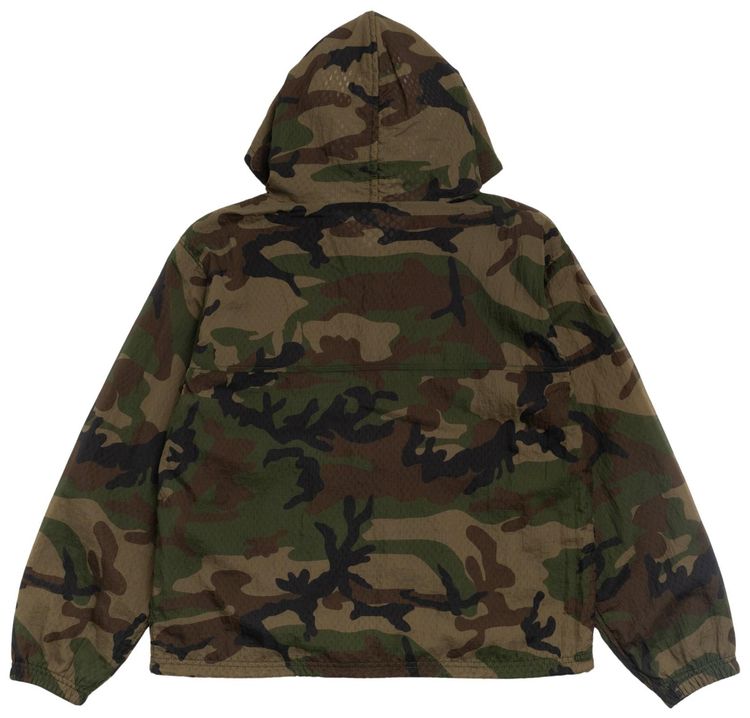 Stussy Layered Mesh Hooded Jacket Woodland Camo