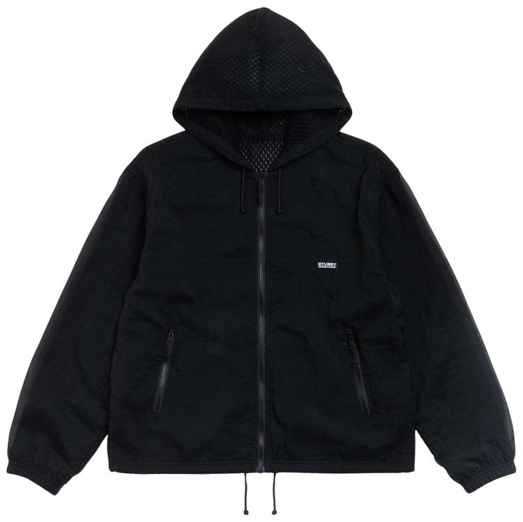 Stussy Layered Mesh Hooded Jacket Black