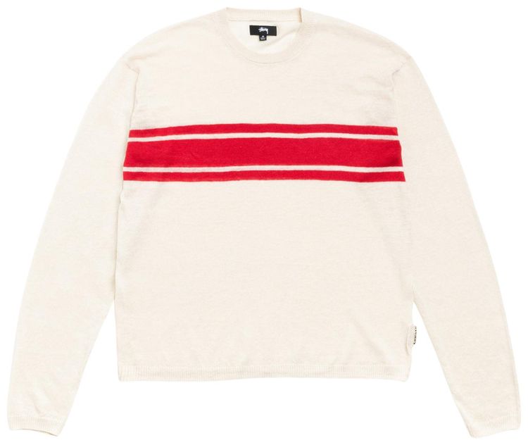 Stussy Lightweight Striped Sweater Bone