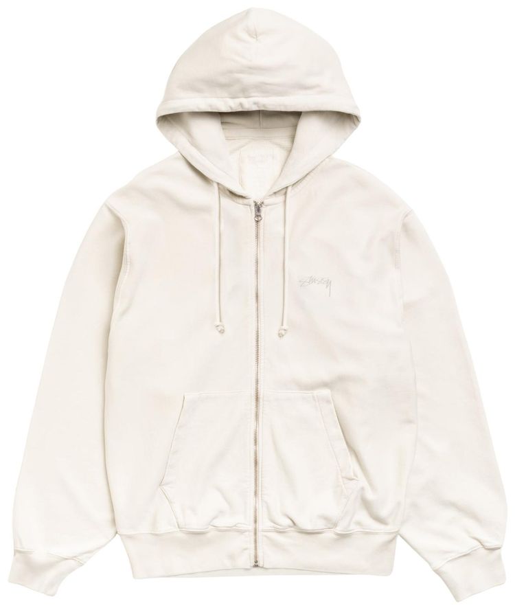 Stussy Lightweight Terry Zip Hoodie Stone
