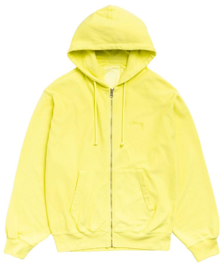 Stussy Lightweight Terry Zip Hoodie Yellow