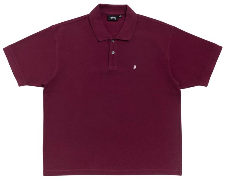Stussy Classic Pique Polo Plum
