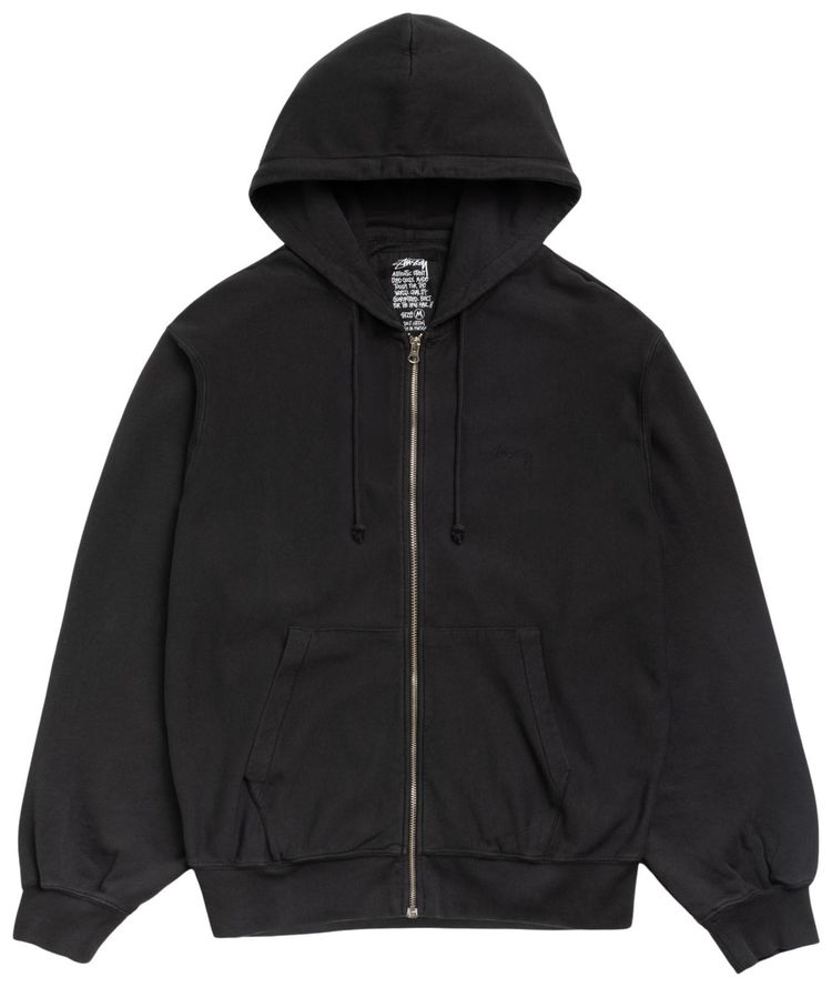Stussy Lightweight Terry Zip Hoodie Black