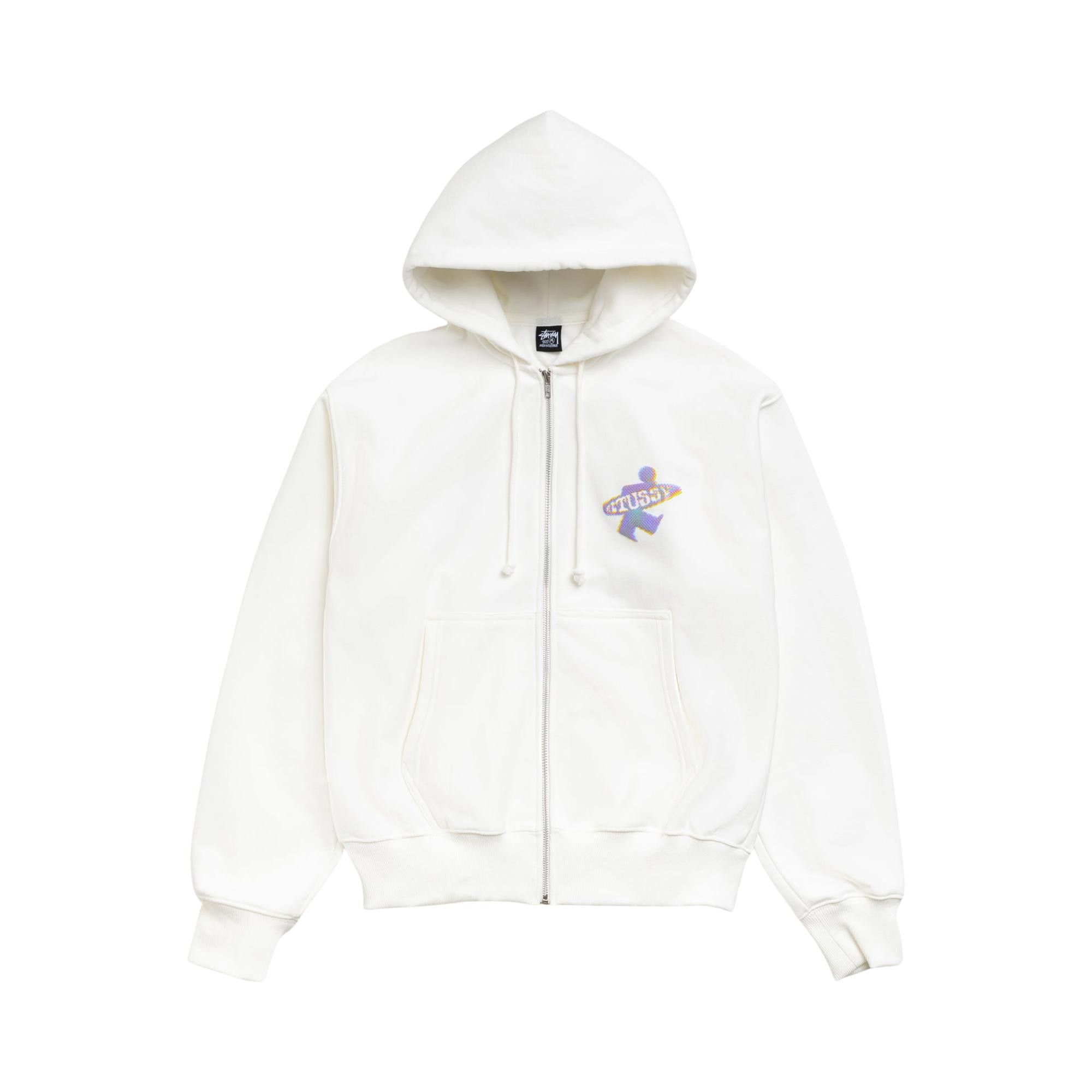 Buy Stussy Dot Surf Puff Print Zip Hoodie 'Off White' - 1975195