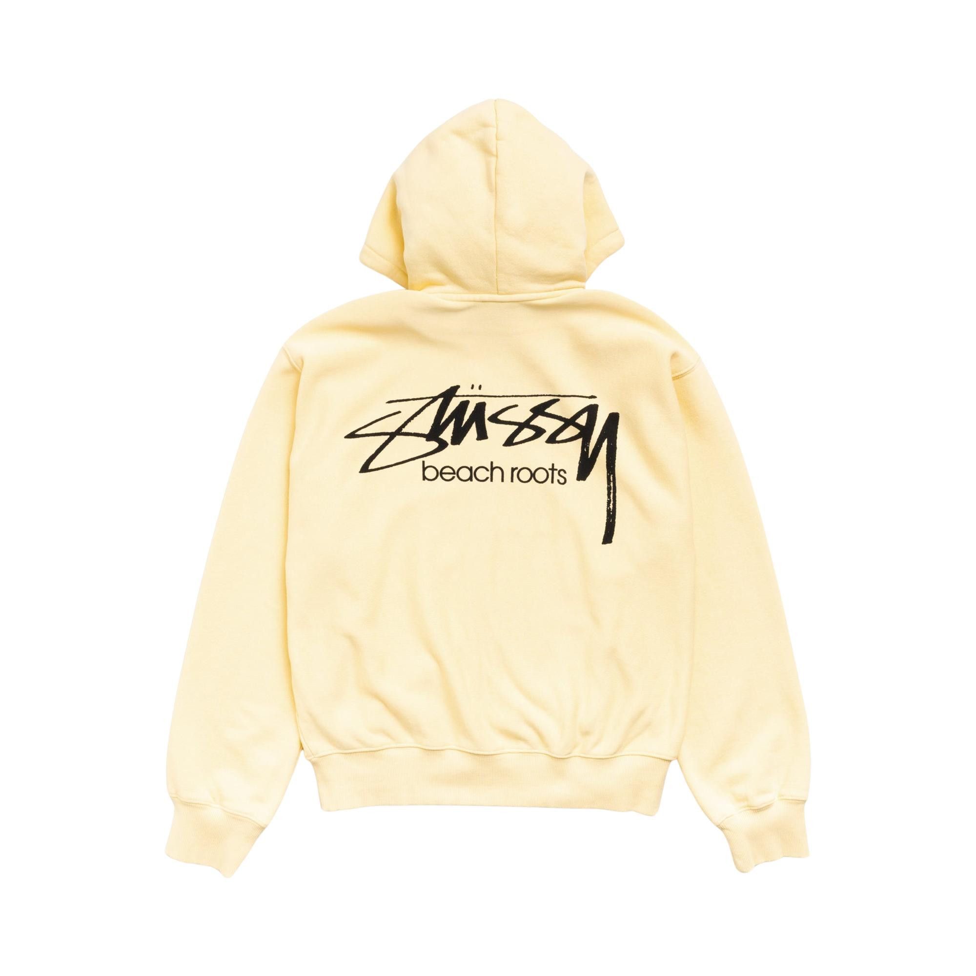 Buy Stussy Beach Roots Zip Hoodie Garment Dyed 'Gold' - 1975198